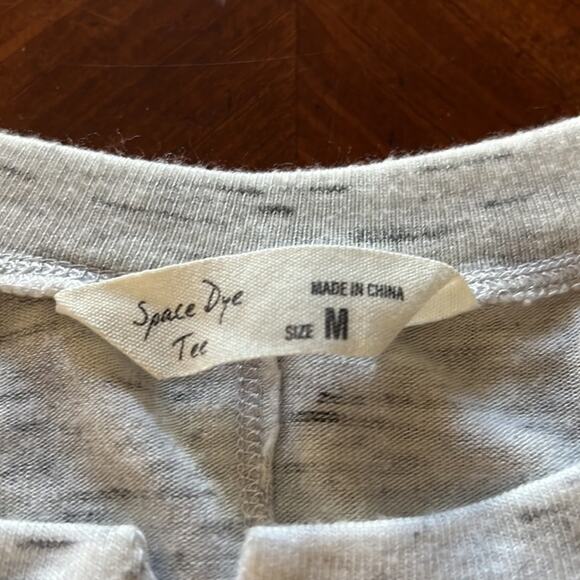Spring + Mercer Space Dye Tee Size M Heather Gray Long Sleeve Tee Tunic - Picture 5 of 9